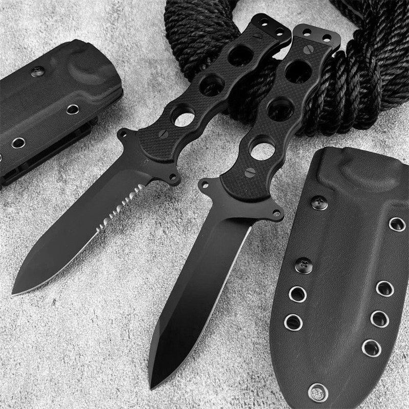 휴대용 아웃도어 직선 나이프 풀탱 블랙 G10 핸들 다 - Survival Knife Full Tang 리뷰 및 가격