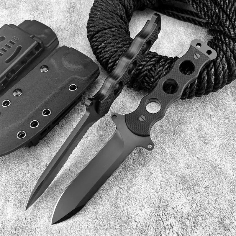 휴대용 아웃도어 직선 나이프 풀탱 블랙 G10 핸들 다 - Survival Knife Full Tang 리뷰 및 가격